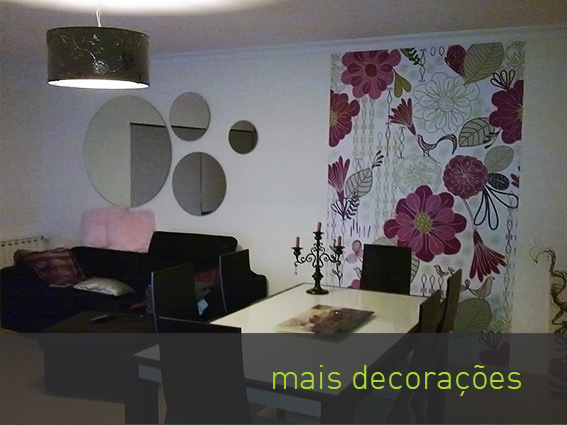 Decoração de interiores em impressão digital e corte de vinil. Com criação e aplicação no local.